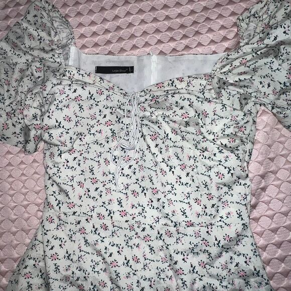 Puffed Sleeve Floral Dress - Picture 5 of 6